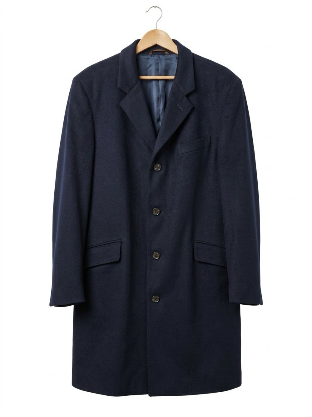 John W. Nordstrom Navy Wool Single-Breasted Pea Coat